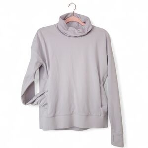 Lululemon Lilac Go Forward Cowl Neck Pullover Sweater with Pockets Size 6